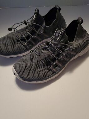 DLGJPA Men's Quick Drying Water Sport Slip-On Dark Gray Size 10